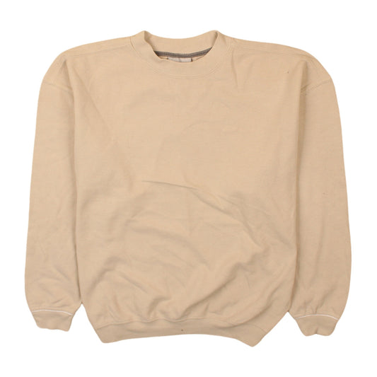 Reebok Men's Beige Crew Neck Pullover Sweatshirt XS