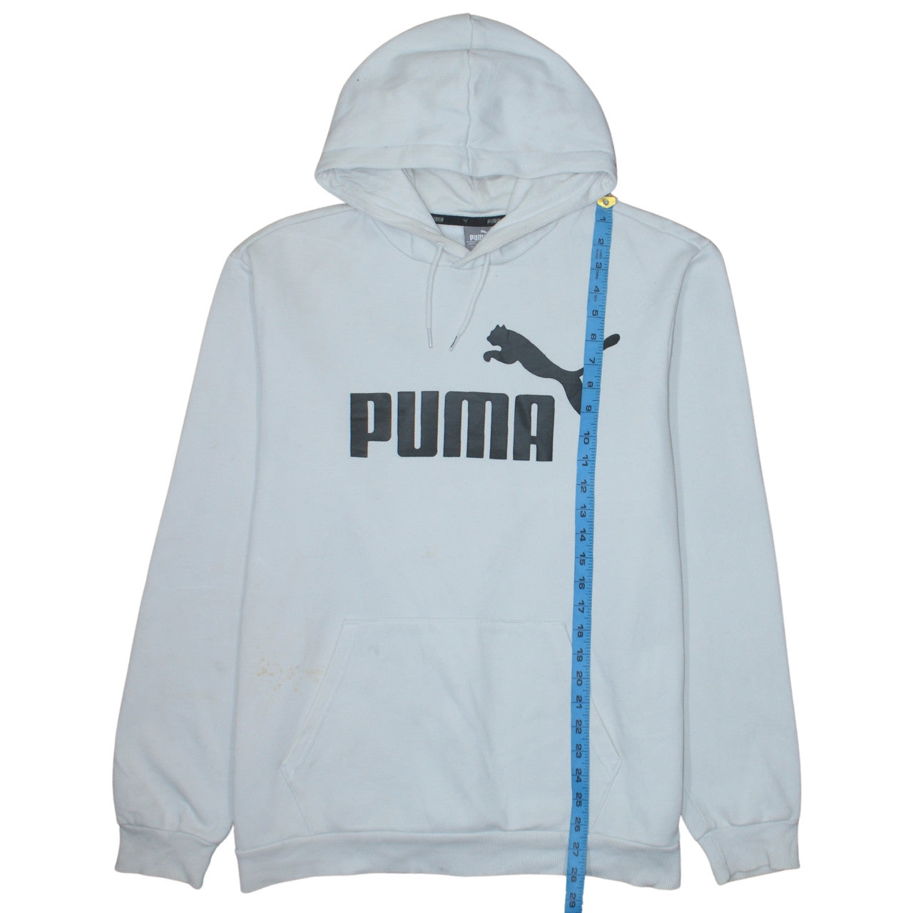 Puma Men's White XL Pullover Hoodie Graphic Logo Sweatshirt