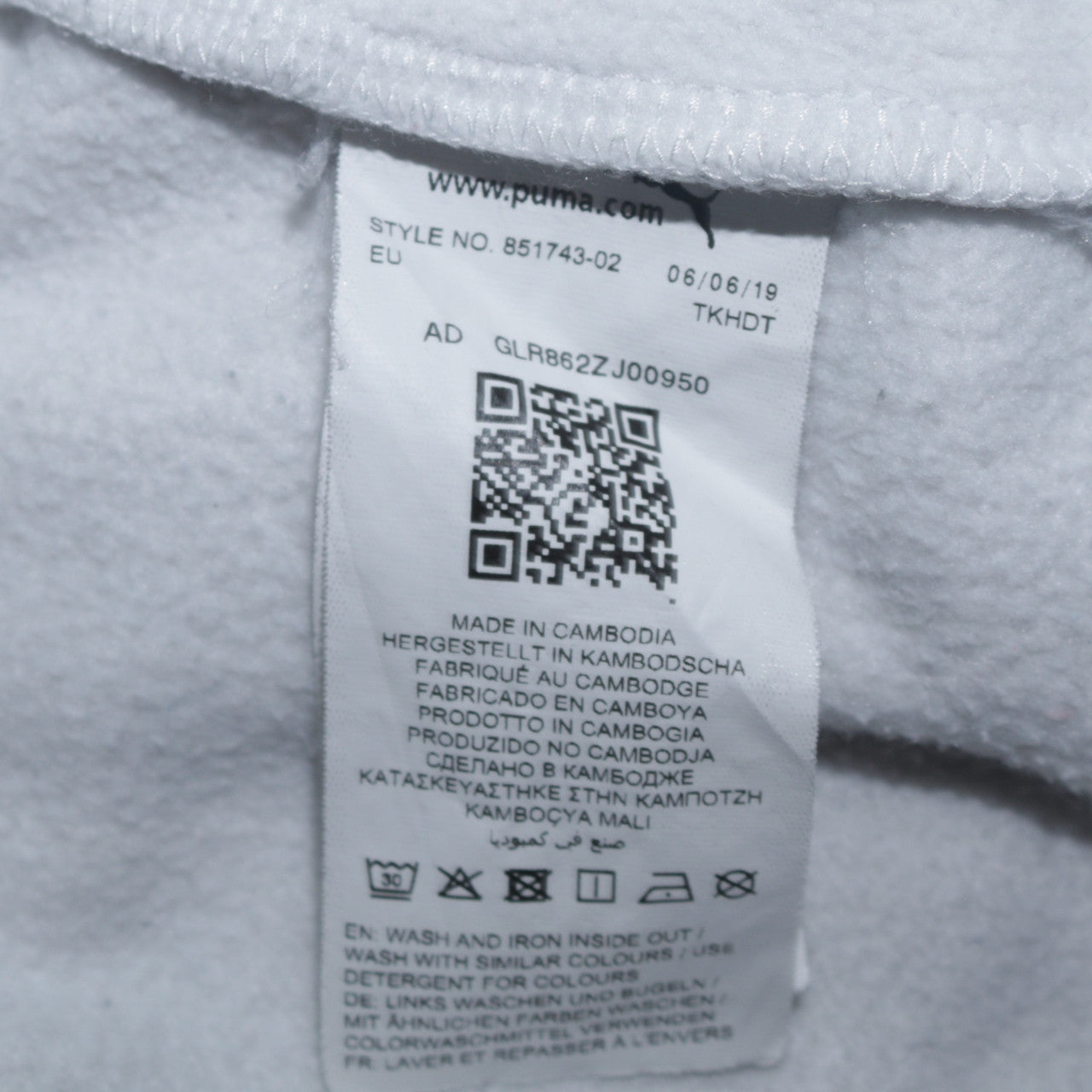 Puma Men's White XL Pullover Hoodie Graphic Logo Sweatshirt
