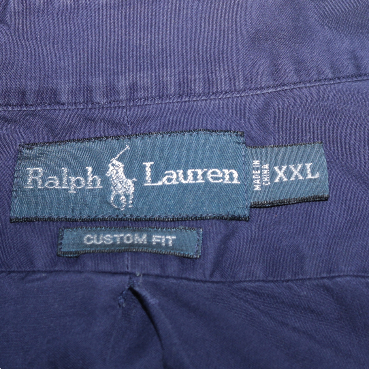Ralph Lauren Men's Blue 2XL Slim Fit Button-Down Cotton Shirt