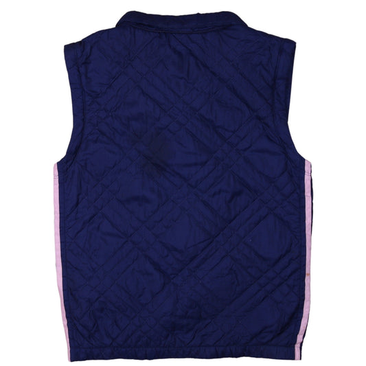 Adidas Women's Blue Quilted Full Zip Sports Waistcoat Size 12