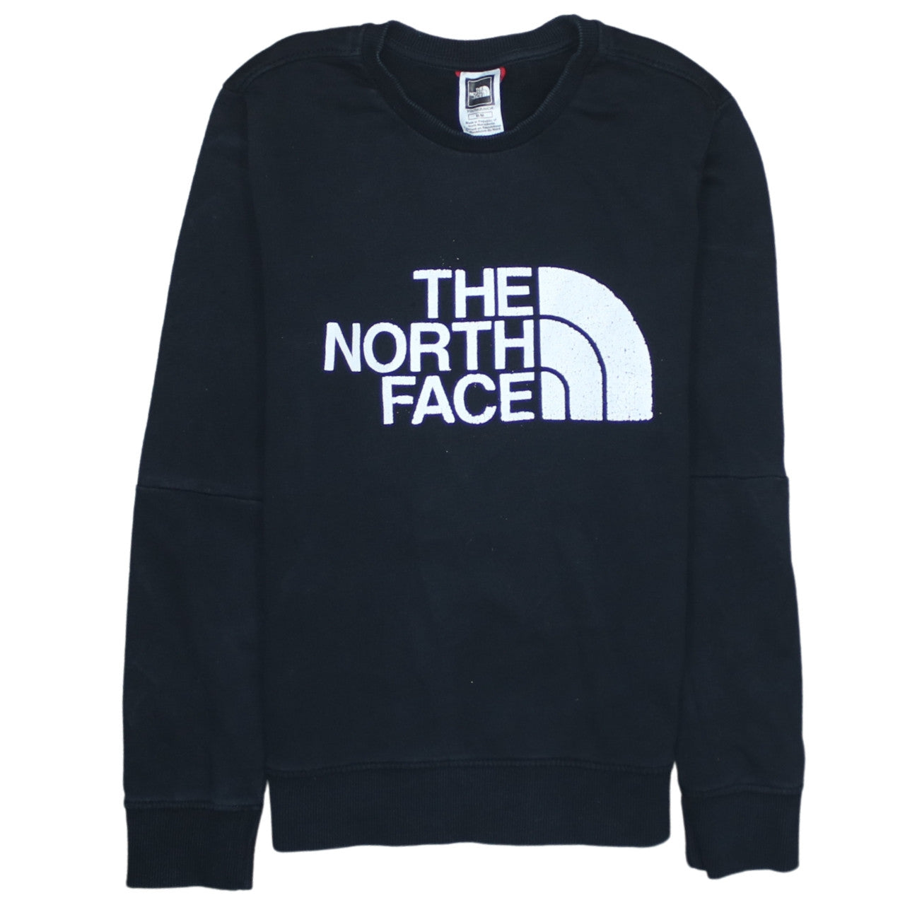 The North Face Boys Black M Crew Neck Pullover Sweatshirt Cotton Logo