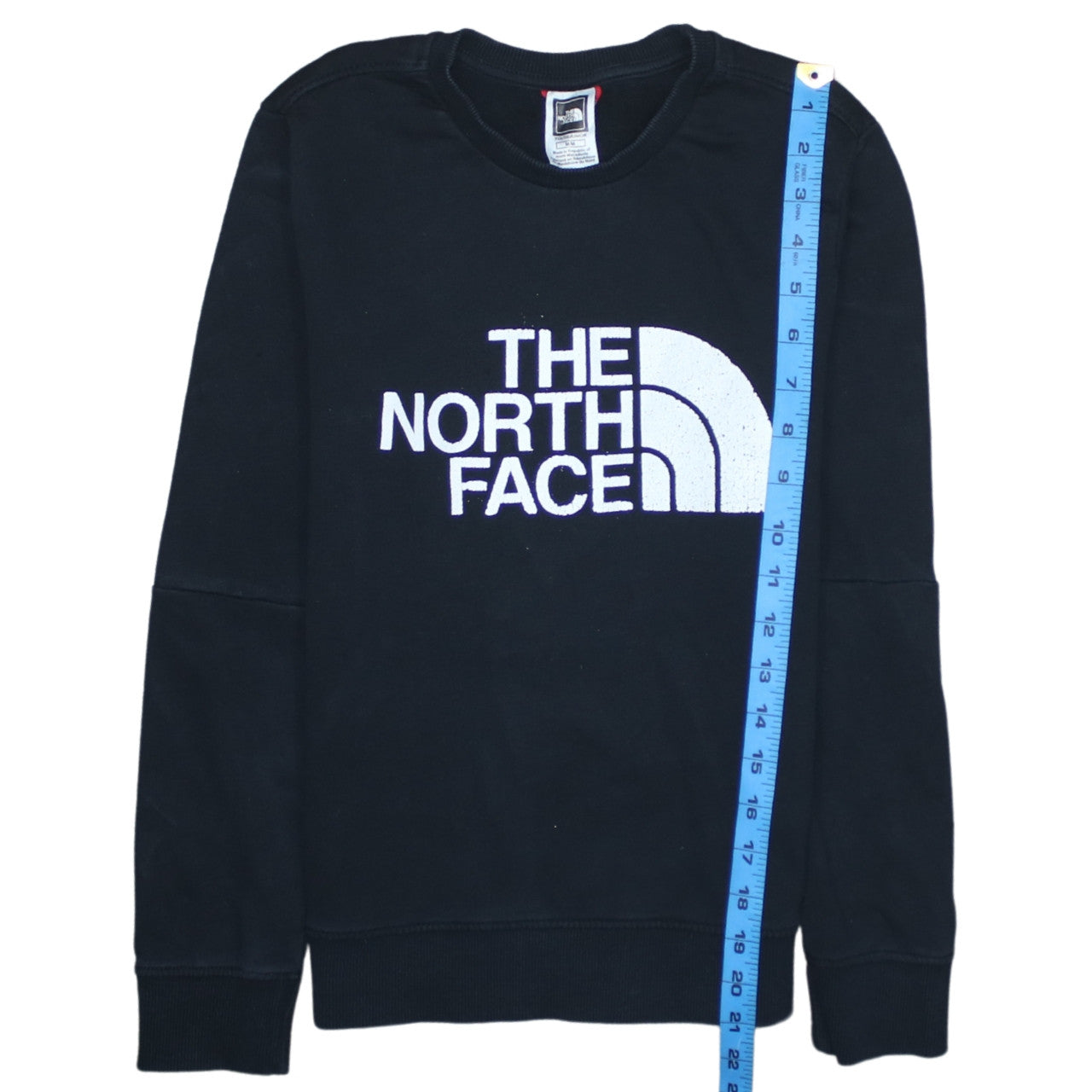 The North Face Boys Black M Crew Neck Pullover Sweatshirt Cotton Logo