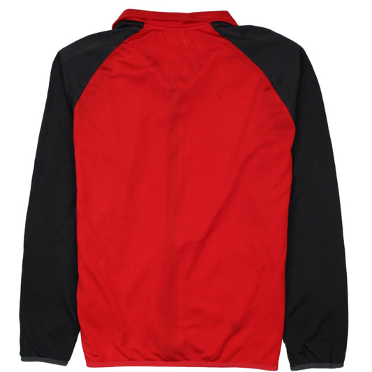 Adidas Boys Red Black Track Jacket 13-14 Years Full Zip Sportswear