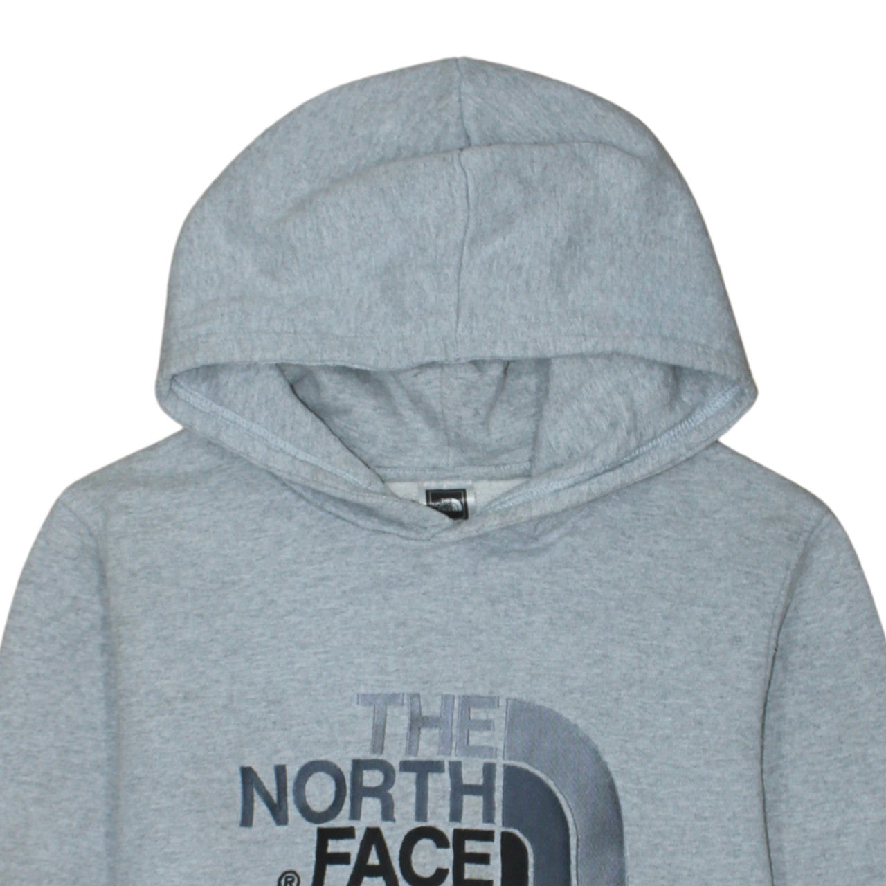 The North Face Boys Grey XL Pullover Hoodie Fleece Logo Sweatshirt