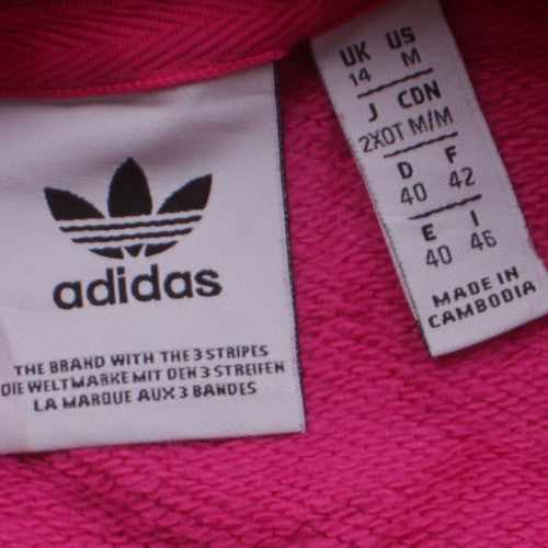 Adidas Womens Pink Logo Pullover Sweatshirt Size 14