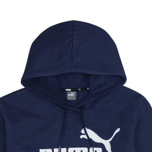 Puma Men's Blue 2XL Pullover Hoodie with Logo Print