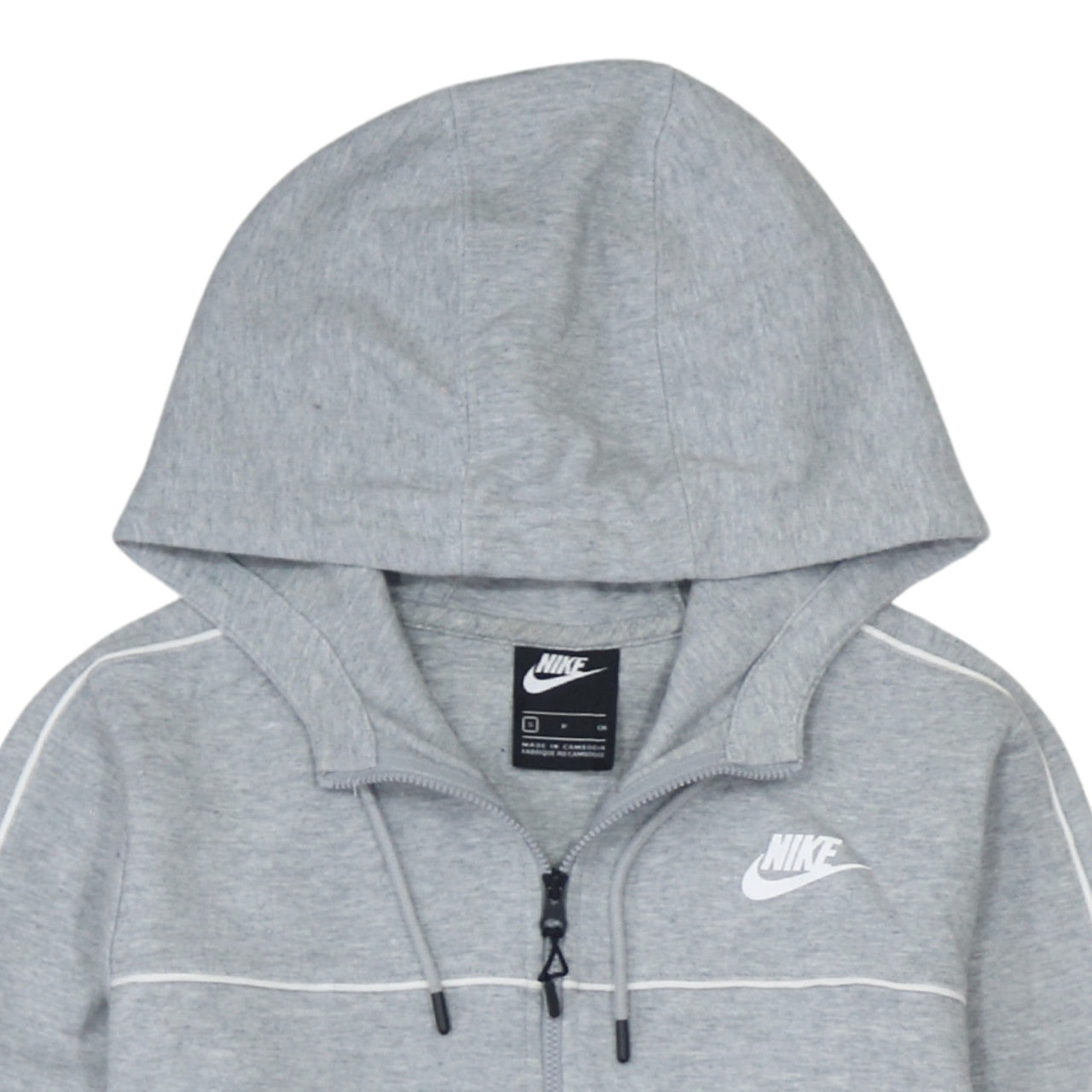 Nike Men's Grey Full Zip Hoodie S Regular Fit Sportswear