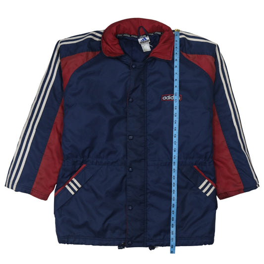 Adidas Mens Blue Retro Bomber Jacket M Vintage 90s Sportswear