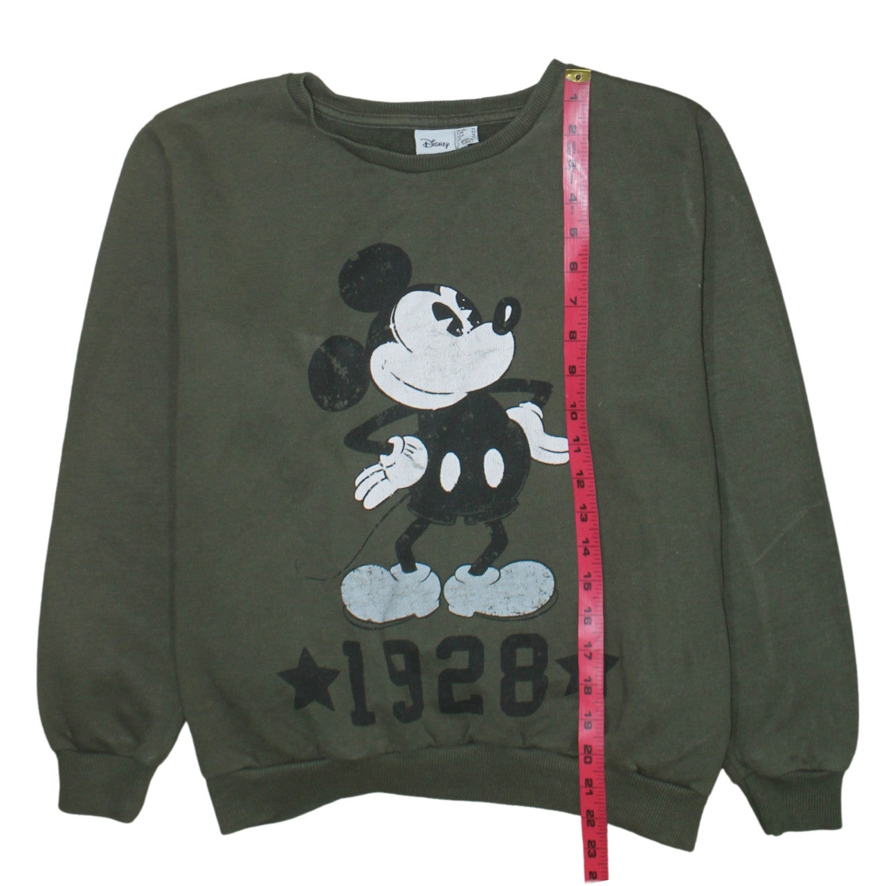 Disney Women Khaki Mickey Mouse 1928 Pullover Sweatshirt Size 14