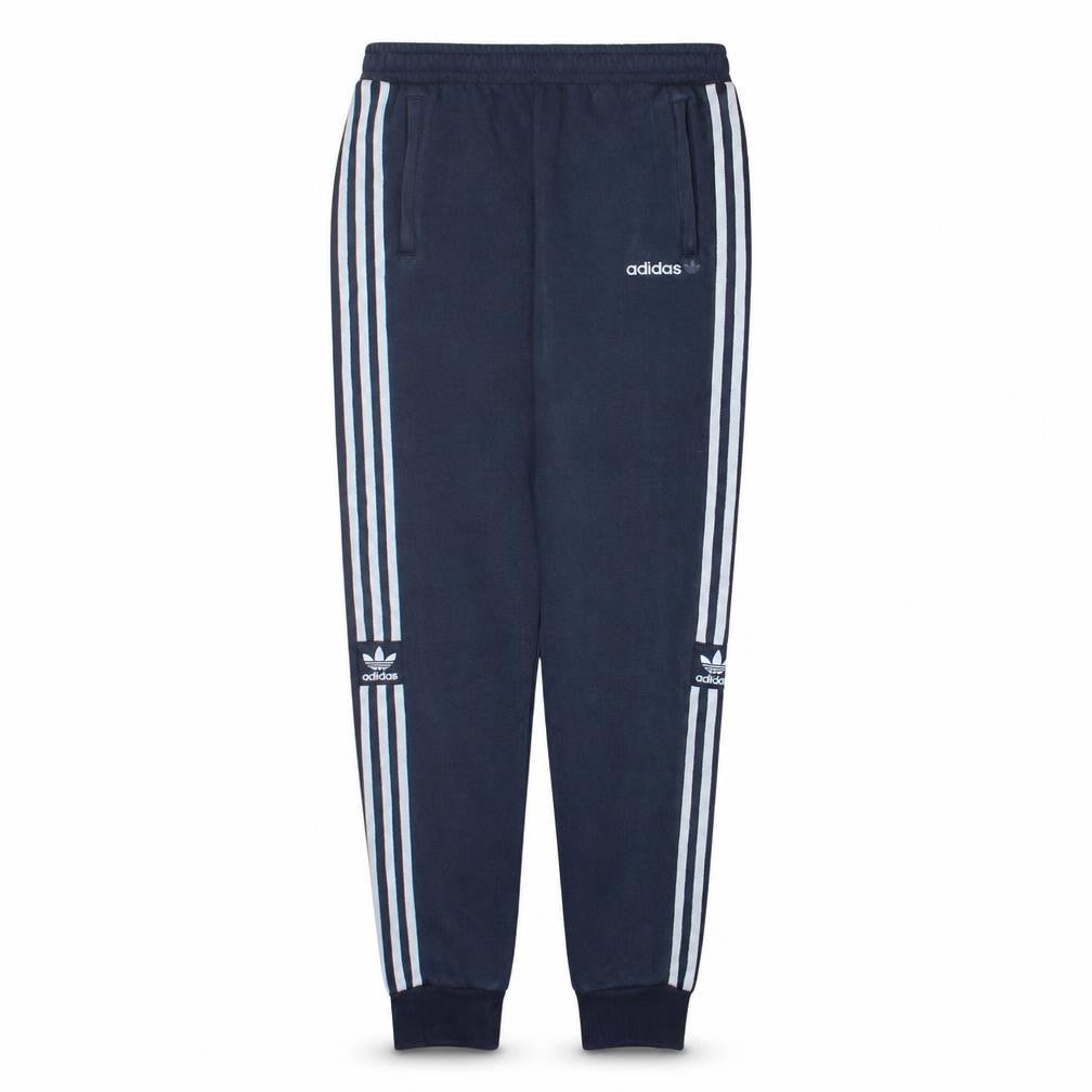 Front view of Adidas boys’ blue jogger sweatpants 15-16 years fleece tapered bottoms