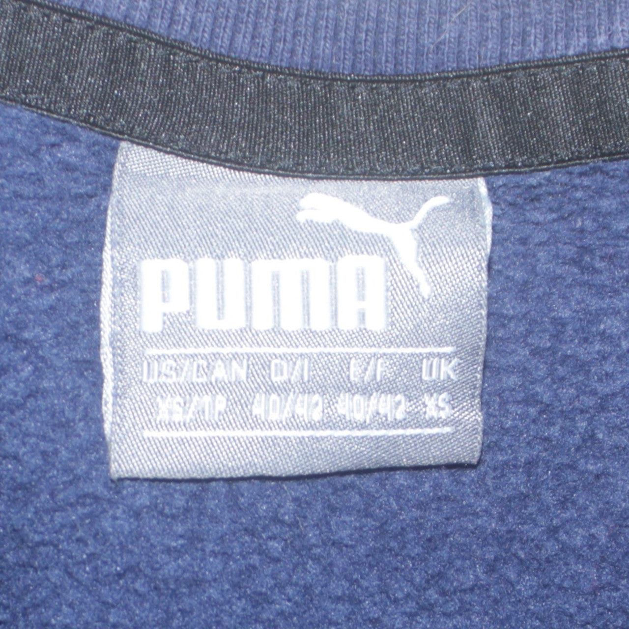 Puma Men's Blue XS Pullover Sweatshirt Crew Neck Logo Fleece