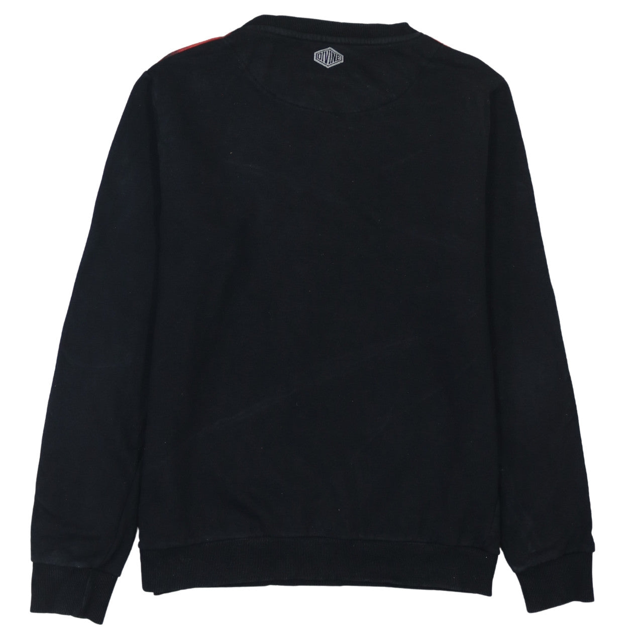 Divine Men’s Black Red Grey Floral Panel Sweatshirt 2XL Regular Fit