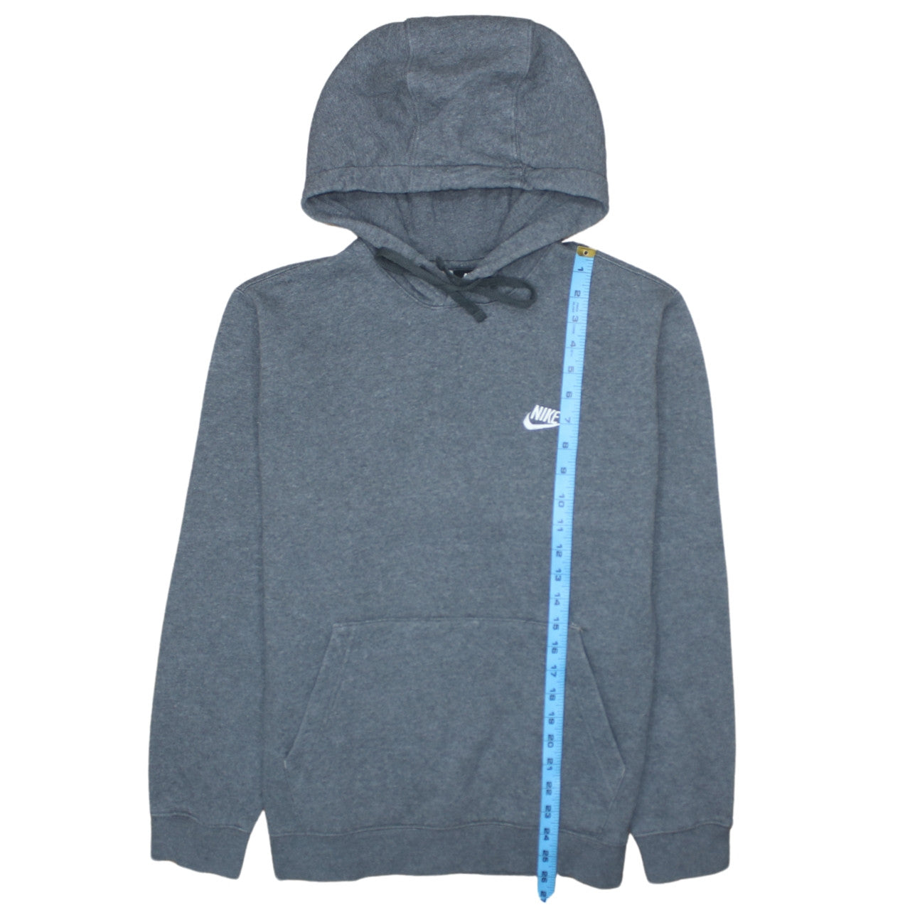 Nike Men's Grey Pullover Hoodie Small Regular Fit Fleece Lined