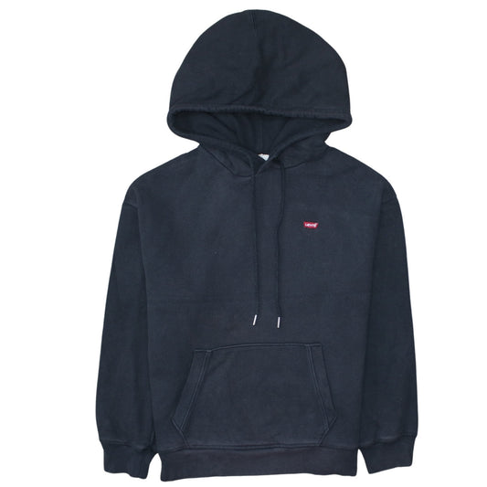 Levi's Men's Black Pullover Hoodie Size S Logo Fleece Sweatshirt