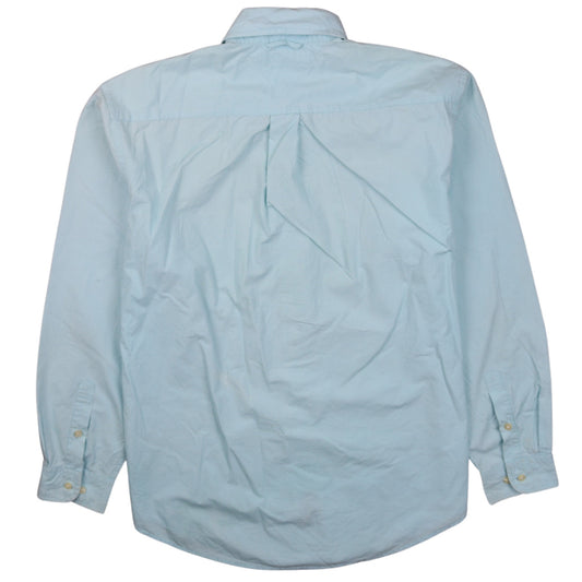 Tommy Hilfiger Men's Blue Button-Down Long Sleeve Cotton Shirt M