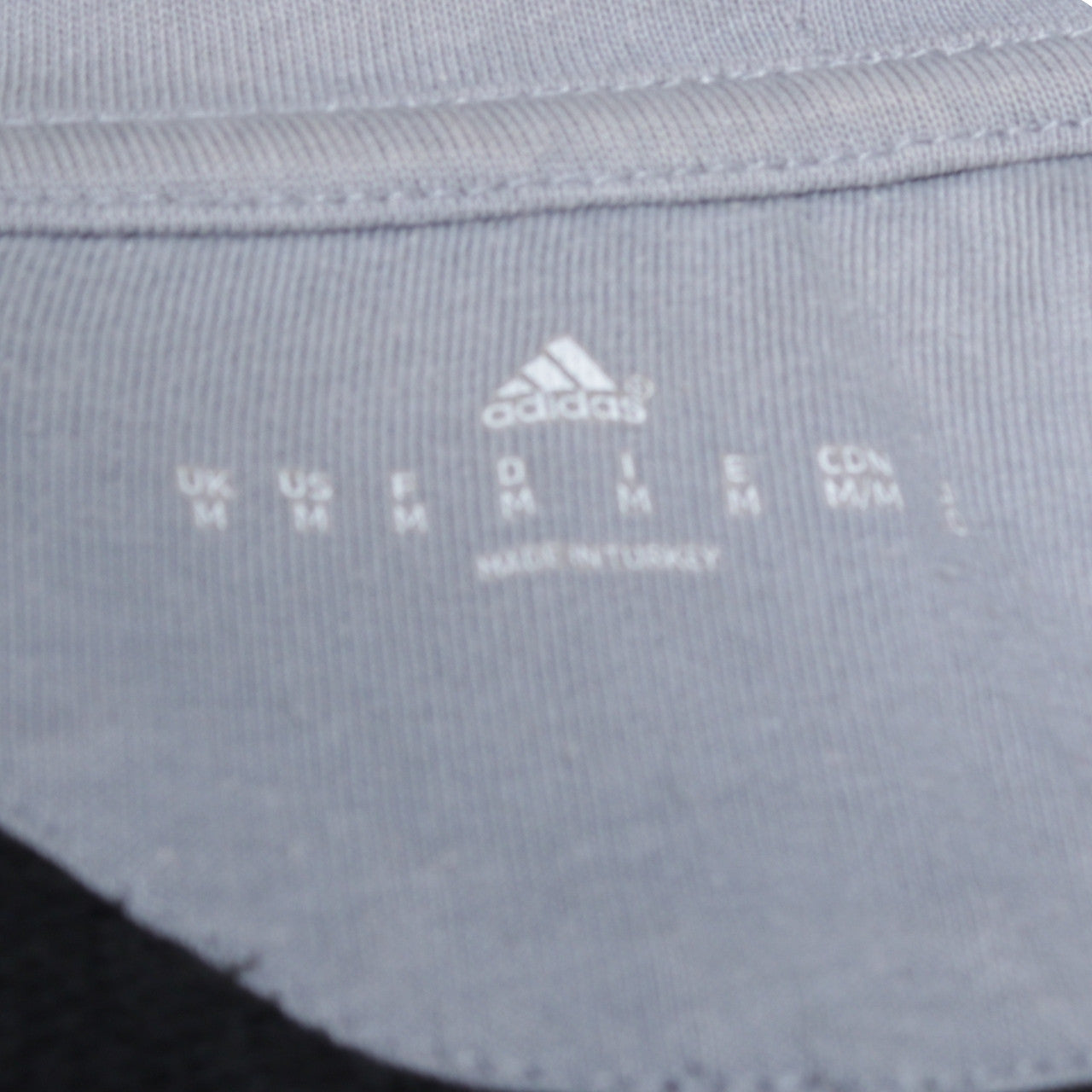 adidas Men Black Full Zip Hoodie M Sports Fleece Sweatshirt