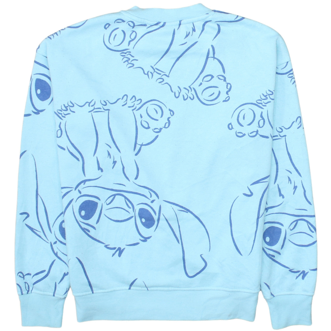 Disney Primark Women Blue Stitch Pullover Sweatshirt Size 2XS
