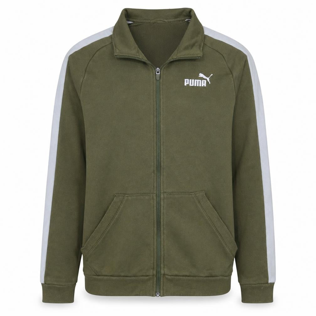 Puma Men's Green Track Jacket Small Full Zip Lightweight Sportswear