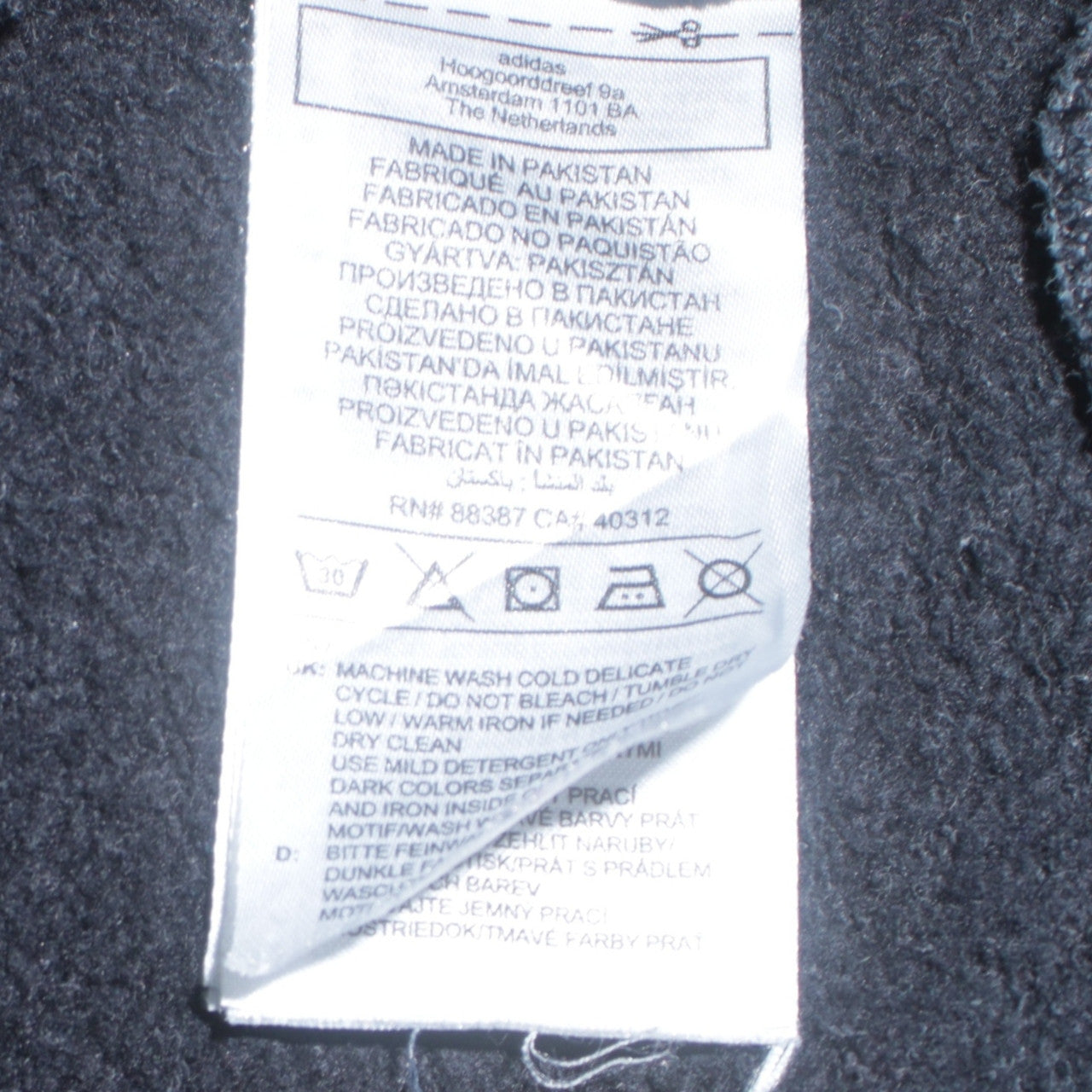 Adidas Men Black Crew Neck Pullover Sweatshirt M Regular Fit