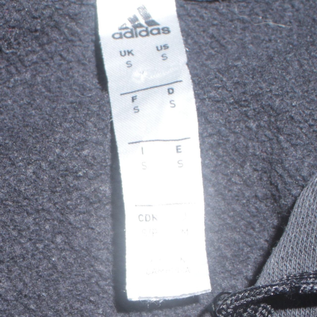 Adidas Men's Black Pullover Hoodie Size S Sports Fleece Sweatshirt