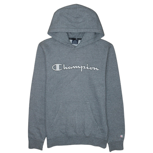Champion Men's Grey Pullover Hoodie Small Logo Sportswear