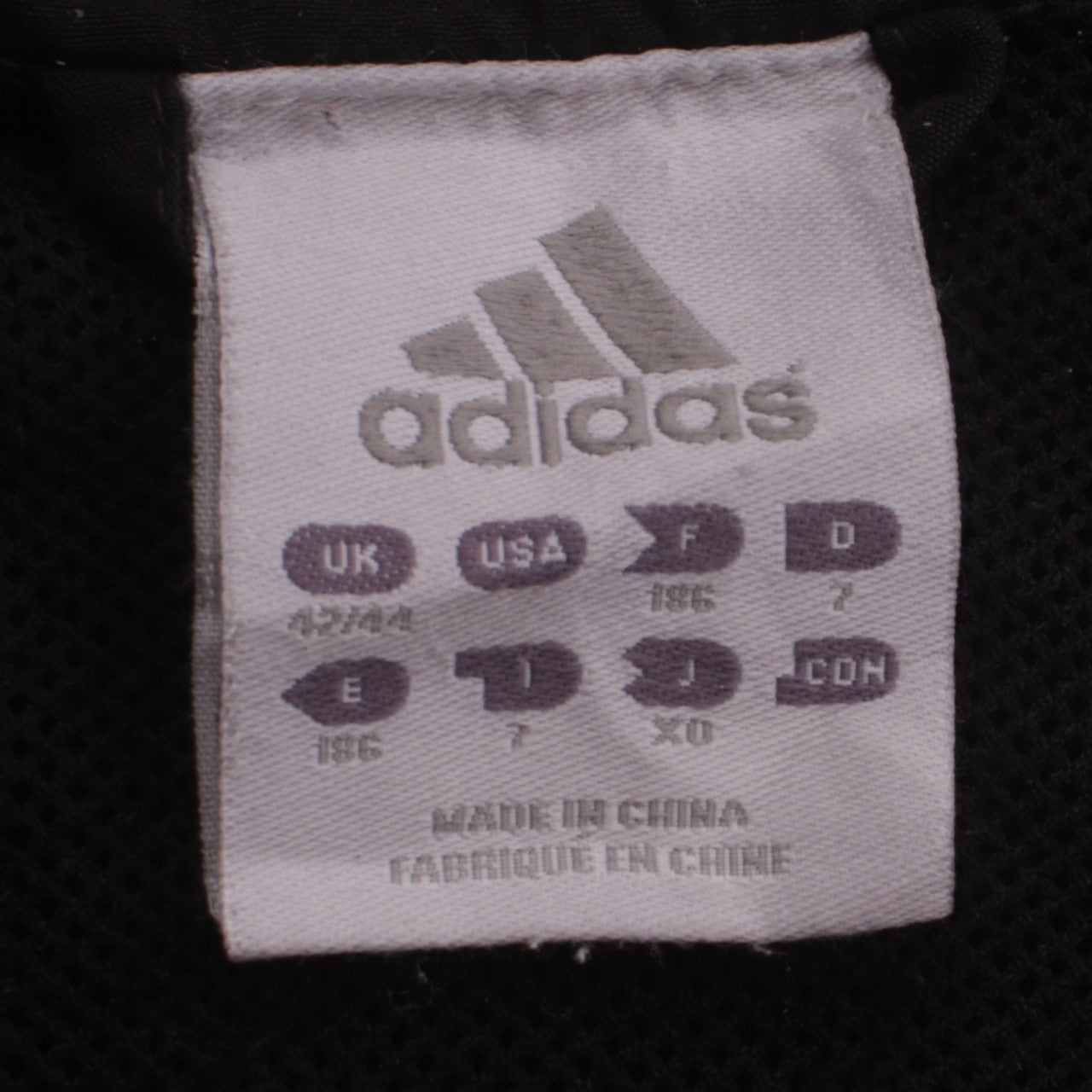 Adidas Men Black Full Zip Windbreaker Jacket Size L