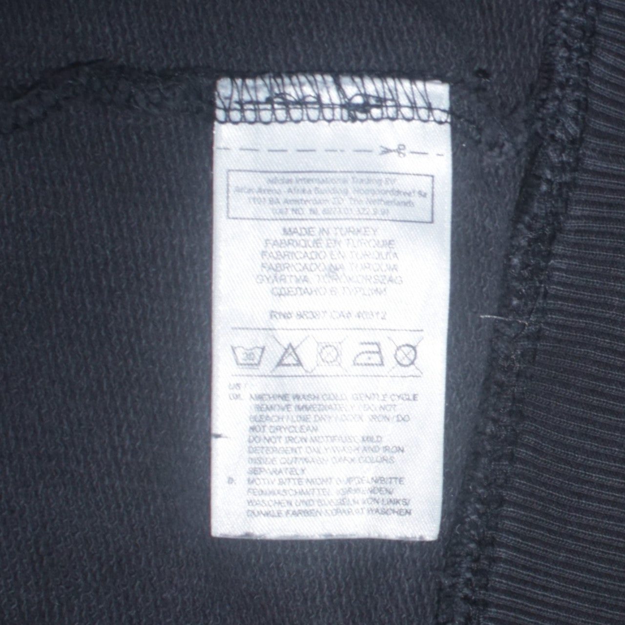 Adidas Mens Black Medium Pullover Sweatshirt with Logo Print