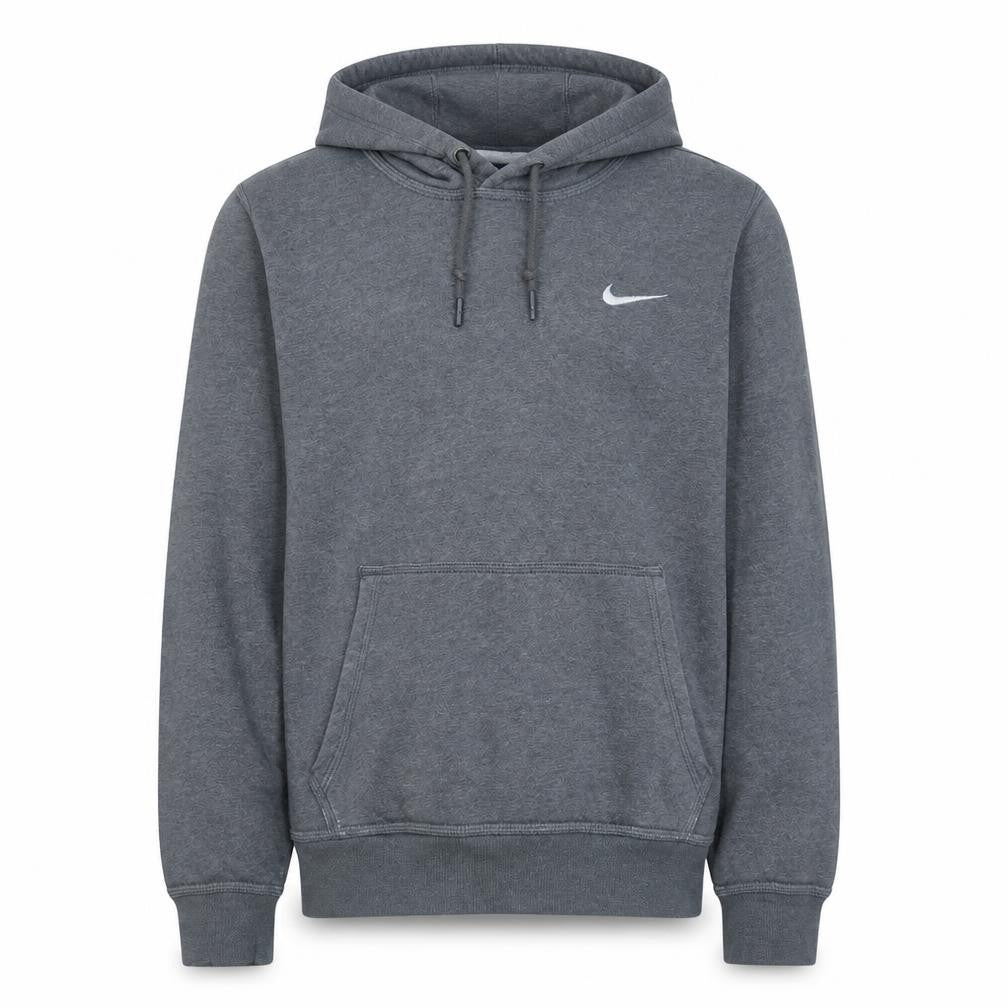 Nike Men's Grey Pullover Hoodie Size S Regular Fit Fleece Sweatshirt