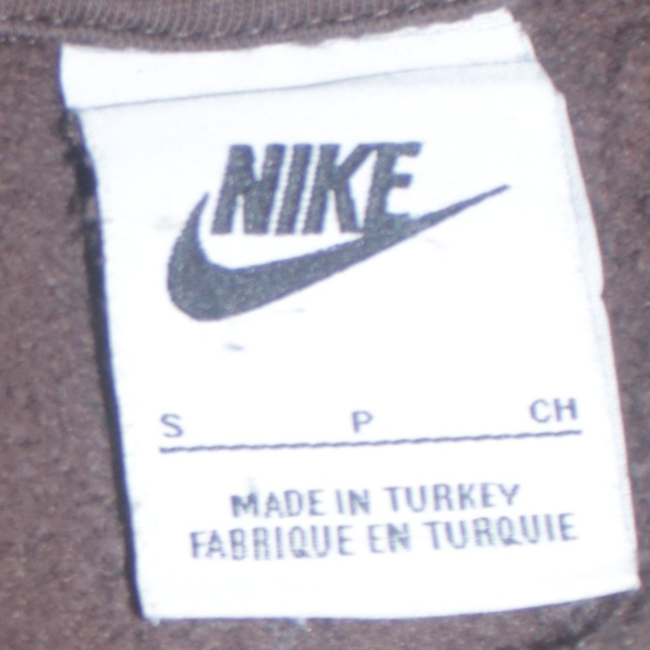 Nike Women Brown Pullover Hoodie Small Cotton Blend Logo Sweatshirt