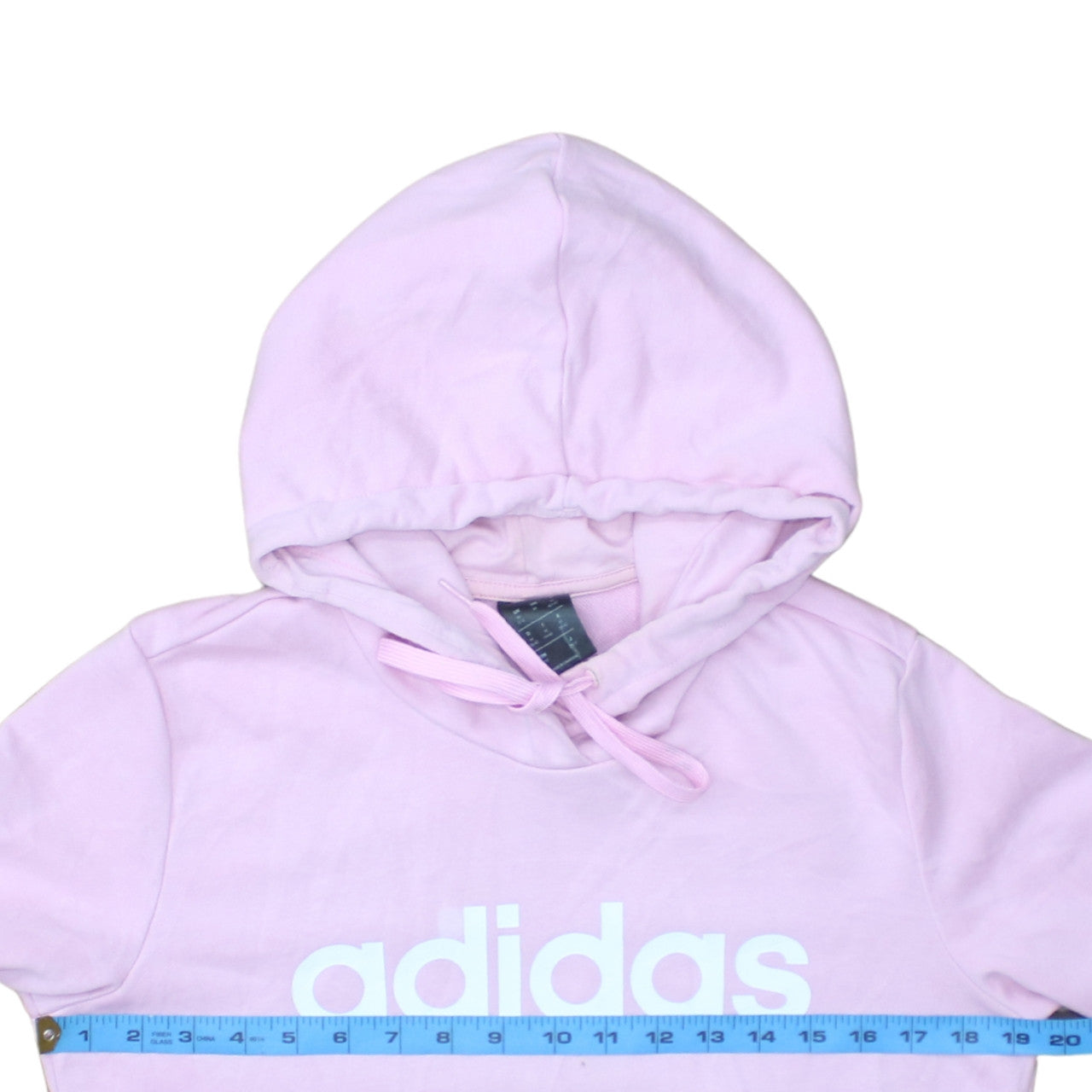 Adidas Womens Pink Pullover Hoodie Medium Cotton Blend Logo Outdoor
