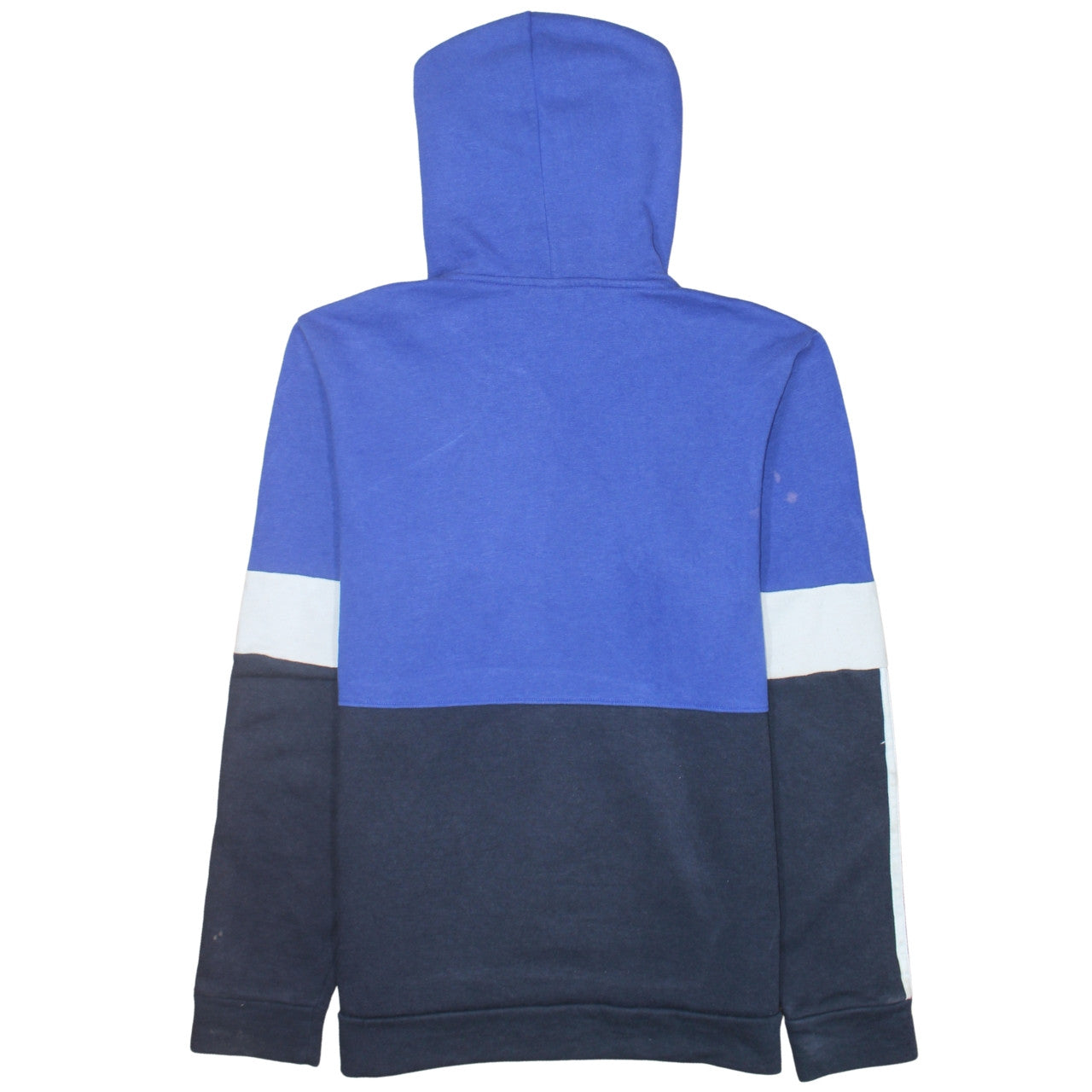 Adidas Men Blue Pullover Hoodie L Sports Logo Fleece