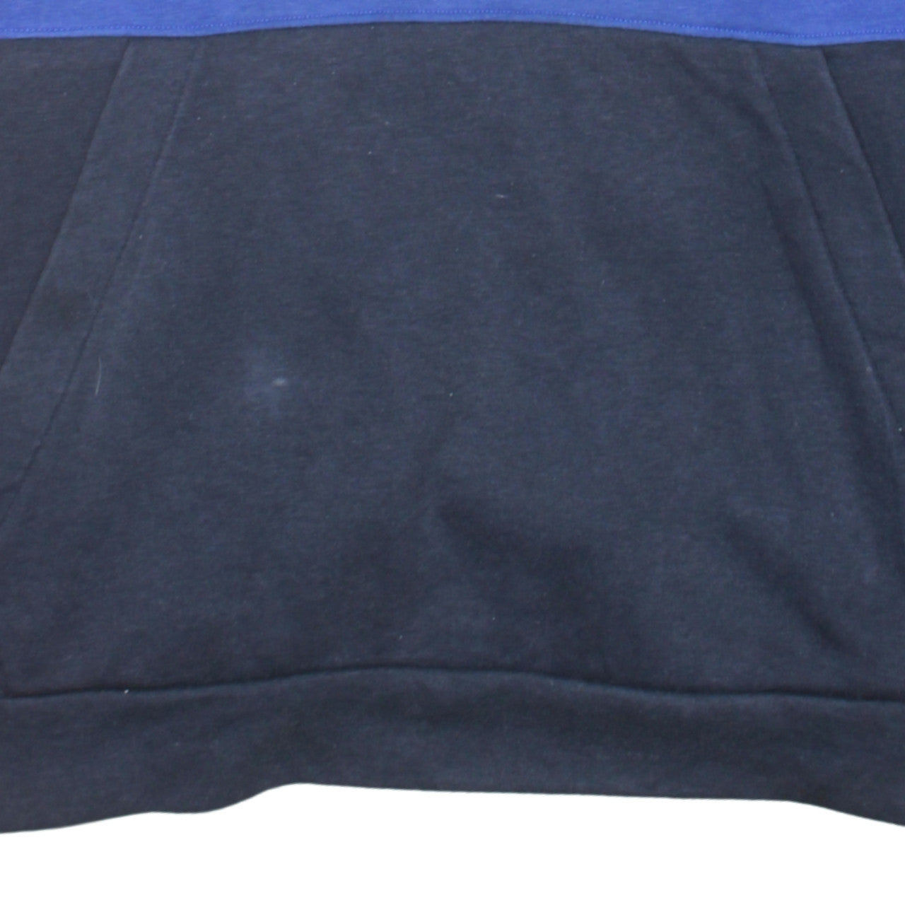 Adidas Men Blue Pullover Hoodie L Sports Logo Fleece