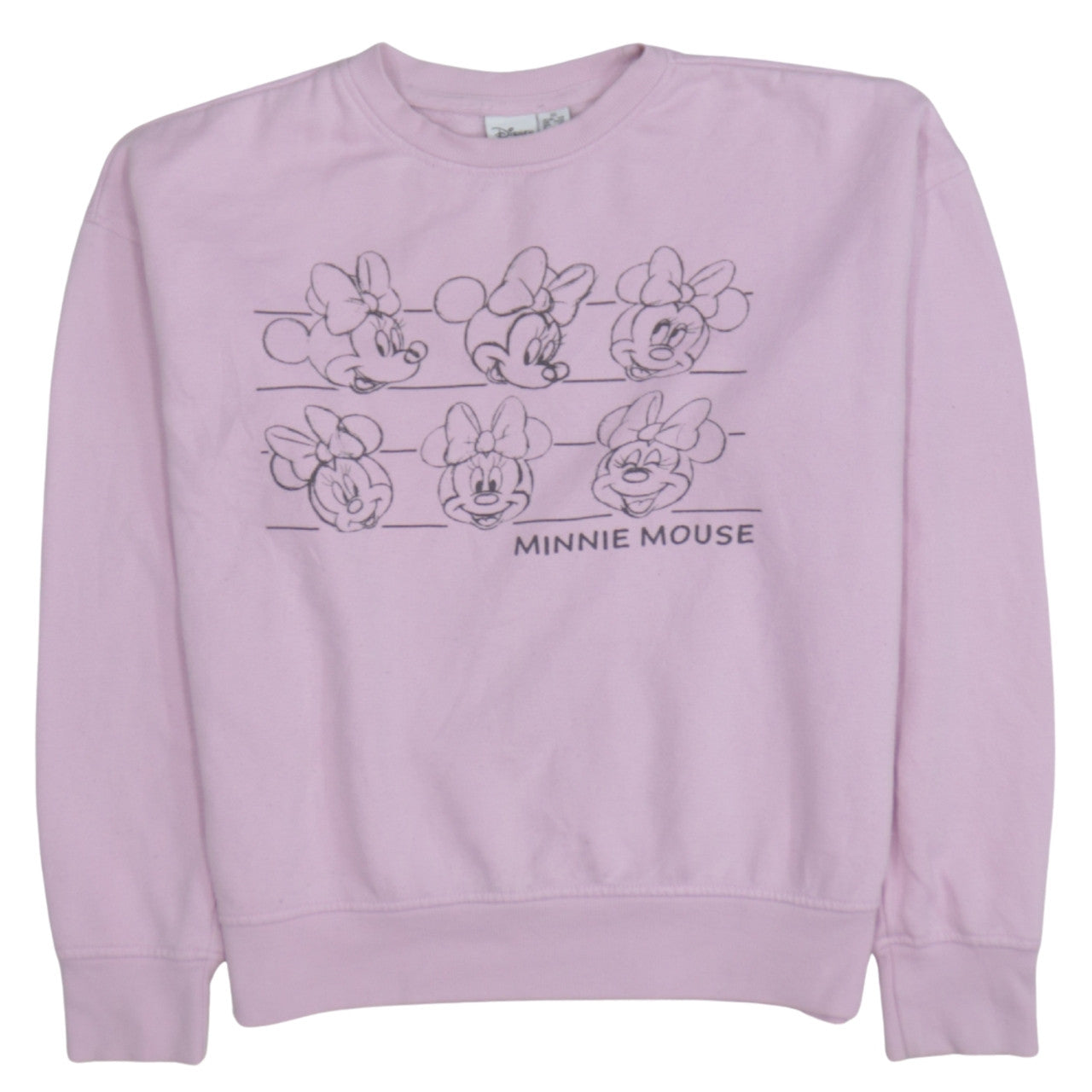Primark Women’s Pink Minnie Mouse Sweatshirt XS Crew Neck Cotton Pullover
