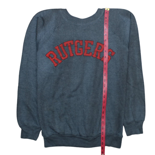 Champion Men's Blue Rutgers Crew Neck Sweatshirt Size L Vintage