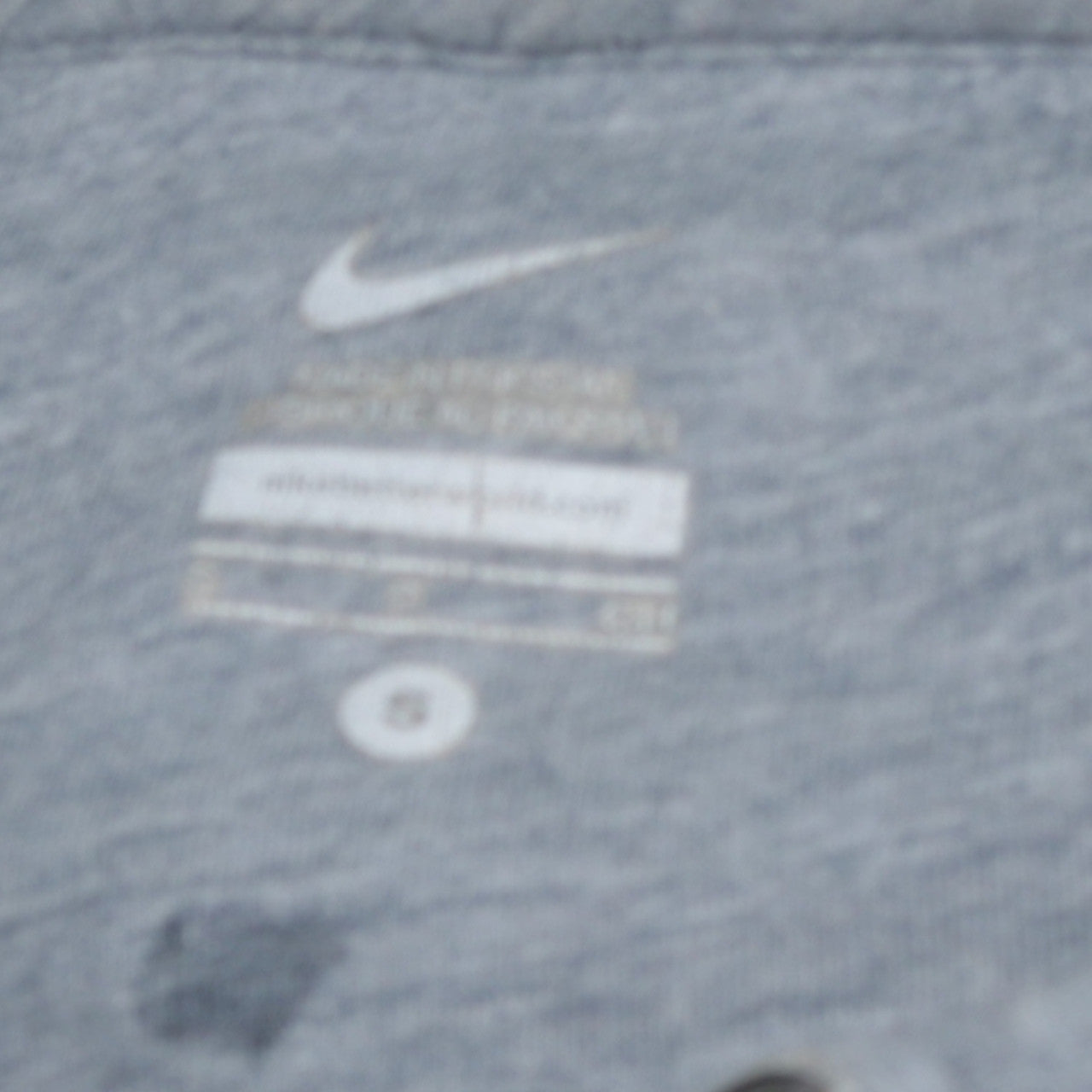 Nike Men's Grey Pullover Hoodie Size S Cotton Blend Classic Fit