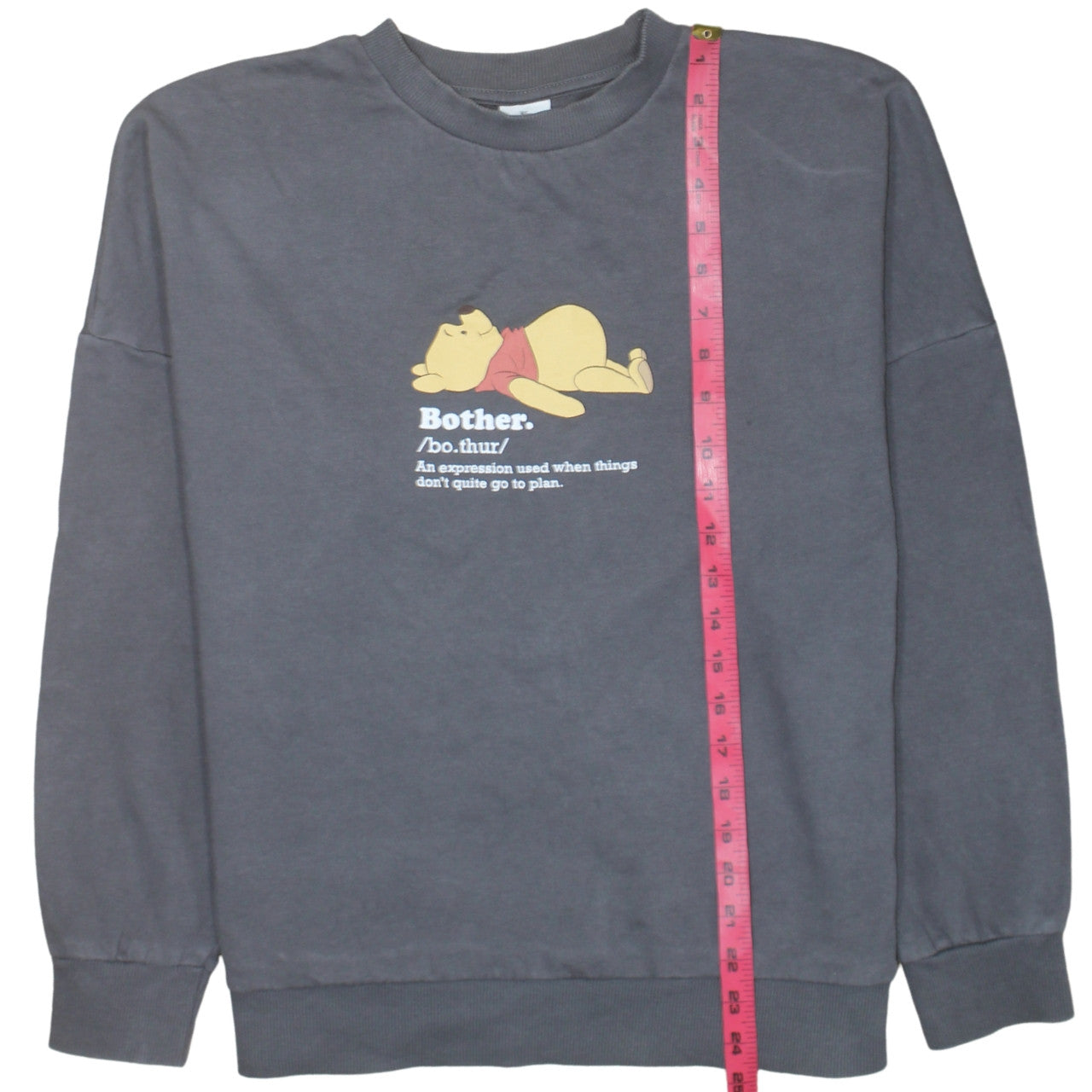 George Winnie the Pooh Womens Grey Pullover Sweatshirt Size 12-14
