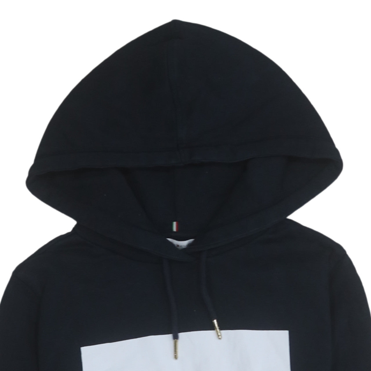Tommy Hilfiger Men's Black Pullover Hoodie Size S Graphic Logo Sweatshirt