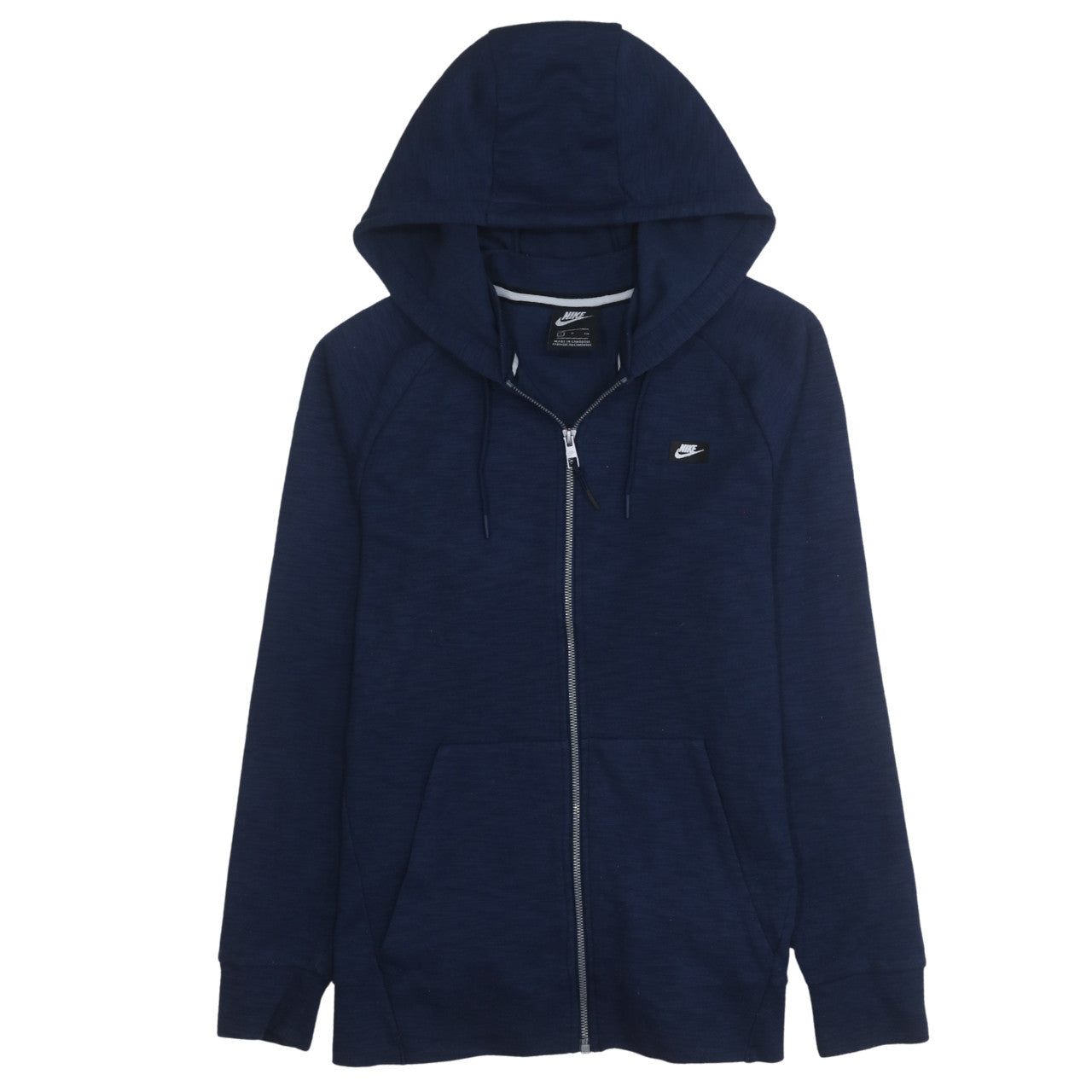 Nike Men's Blue Full Zip Hoodie Size S Lightweight Cotton Blend