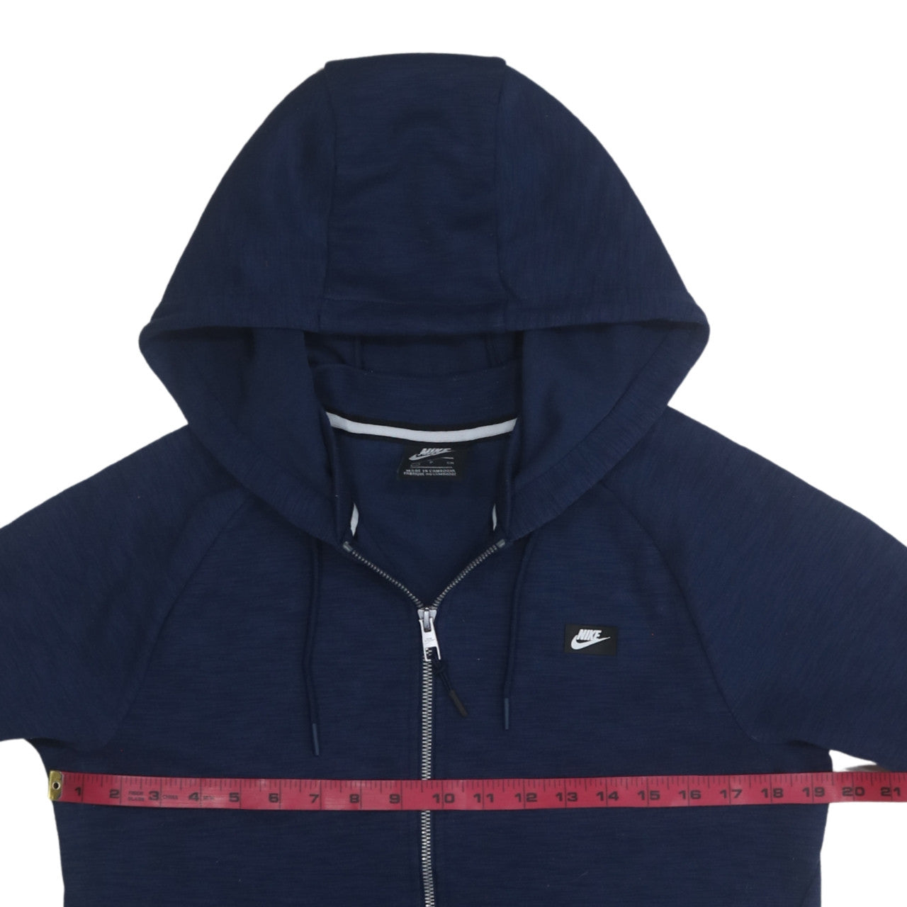 Nike Men's Blue Full Zip Hoodie Size S Lightweight Cotton Blend