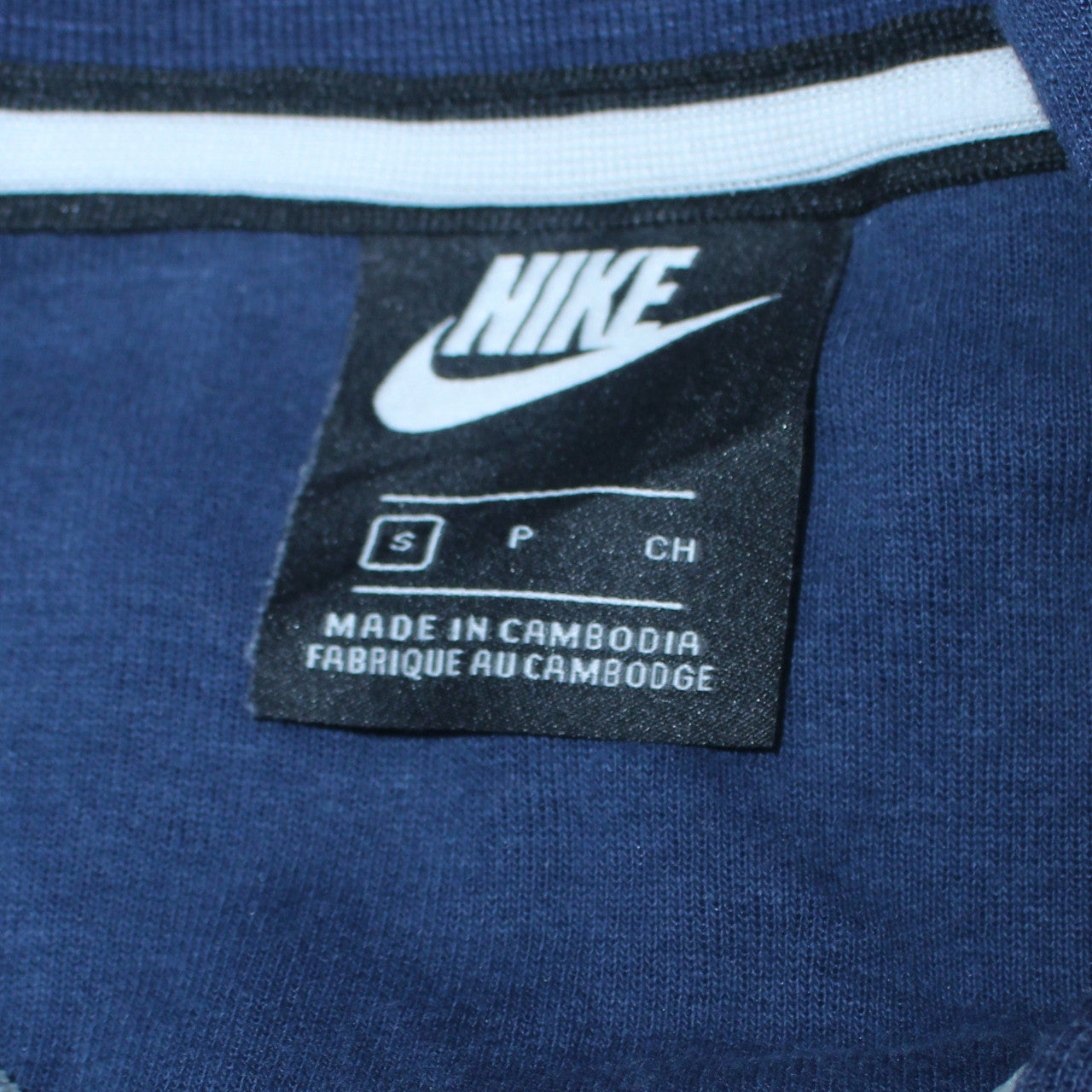 Nike Men's Blue Full Zip Hoodie Size S Lightweight Cotton Blend