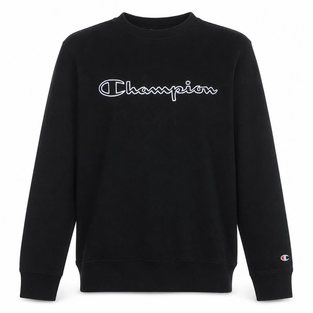 Champion Men's Black Medium Pullover Sweatshirt Logo Crew Neck