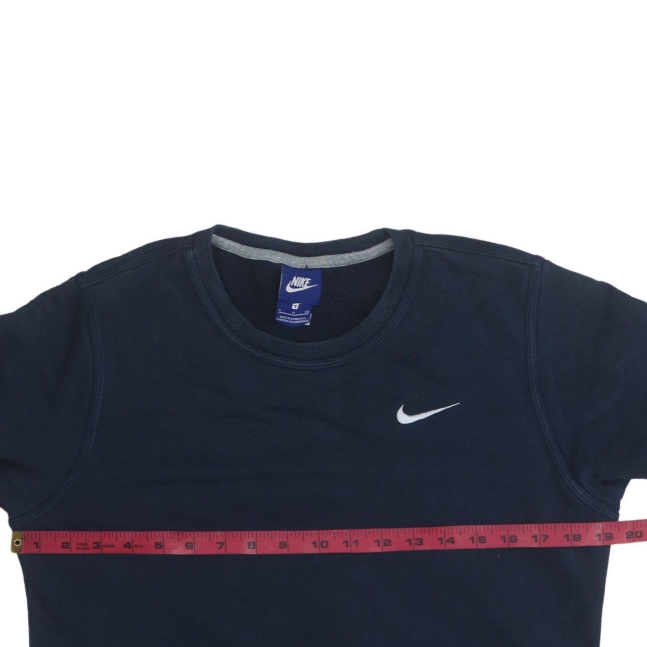 Nike Men's Navy Blue Small Crew Neck Cotton Sweatshirt