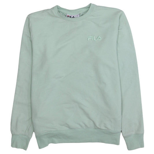 Fila Women's Mint Green Cotton Blend Crew Neck Sweatshirt Size M