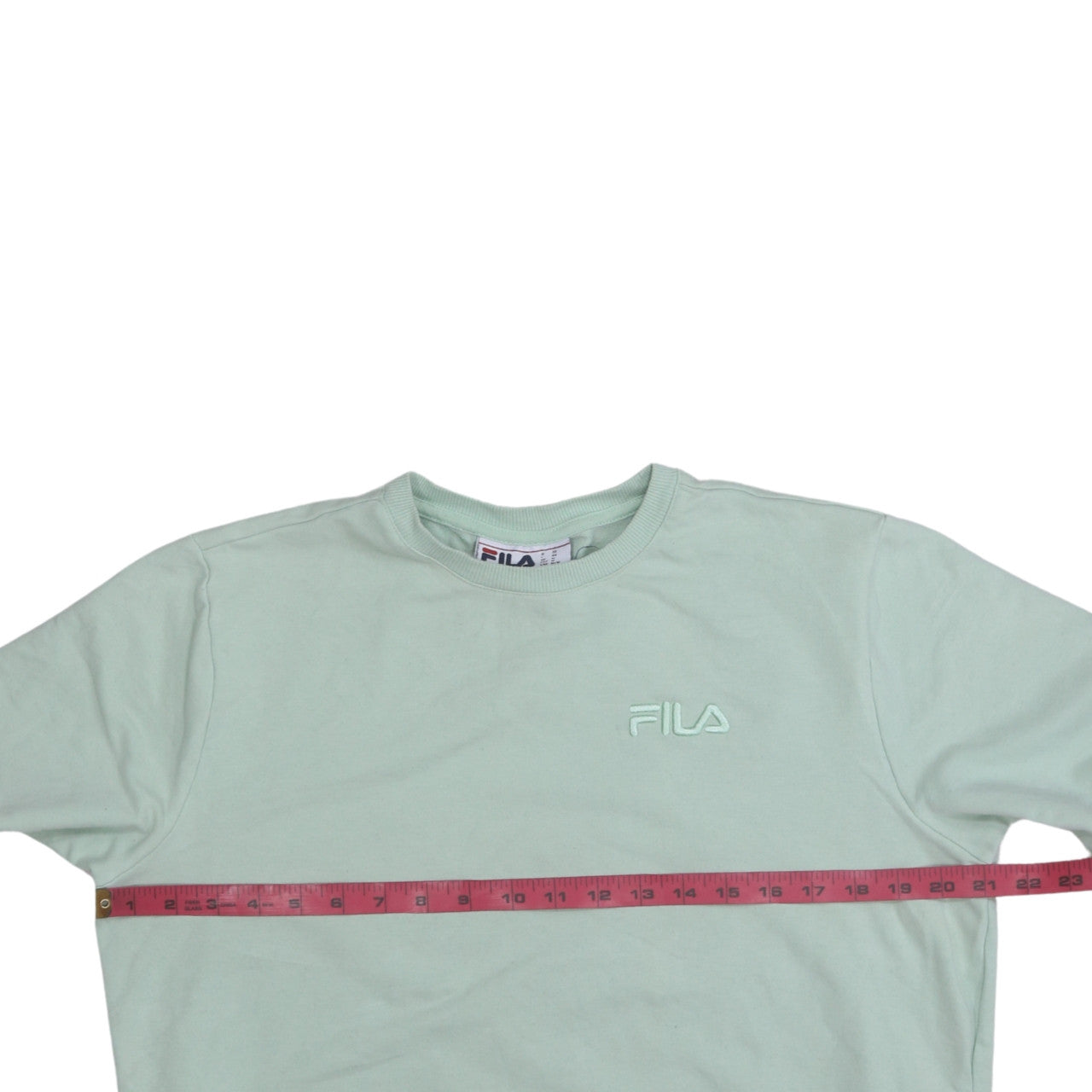 Fila Women's Mint Green Cotton Blend Crew Neck Sweatshirt Size M