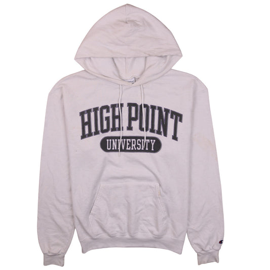 Champion Men's White Pullover Hoodie M High Point University Fleece