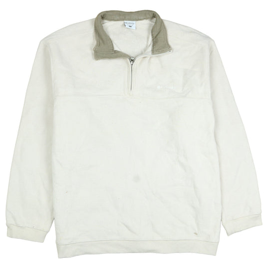 Columbia Men's Ivory 3XL 1/4 Zip Fleece Pullover Sweatshirt