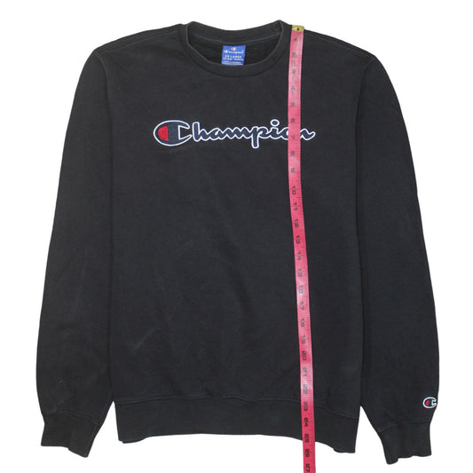 Champion Boys Black Pullover Sweatshirt 15-16 Years Regular Fit Logo Fleece