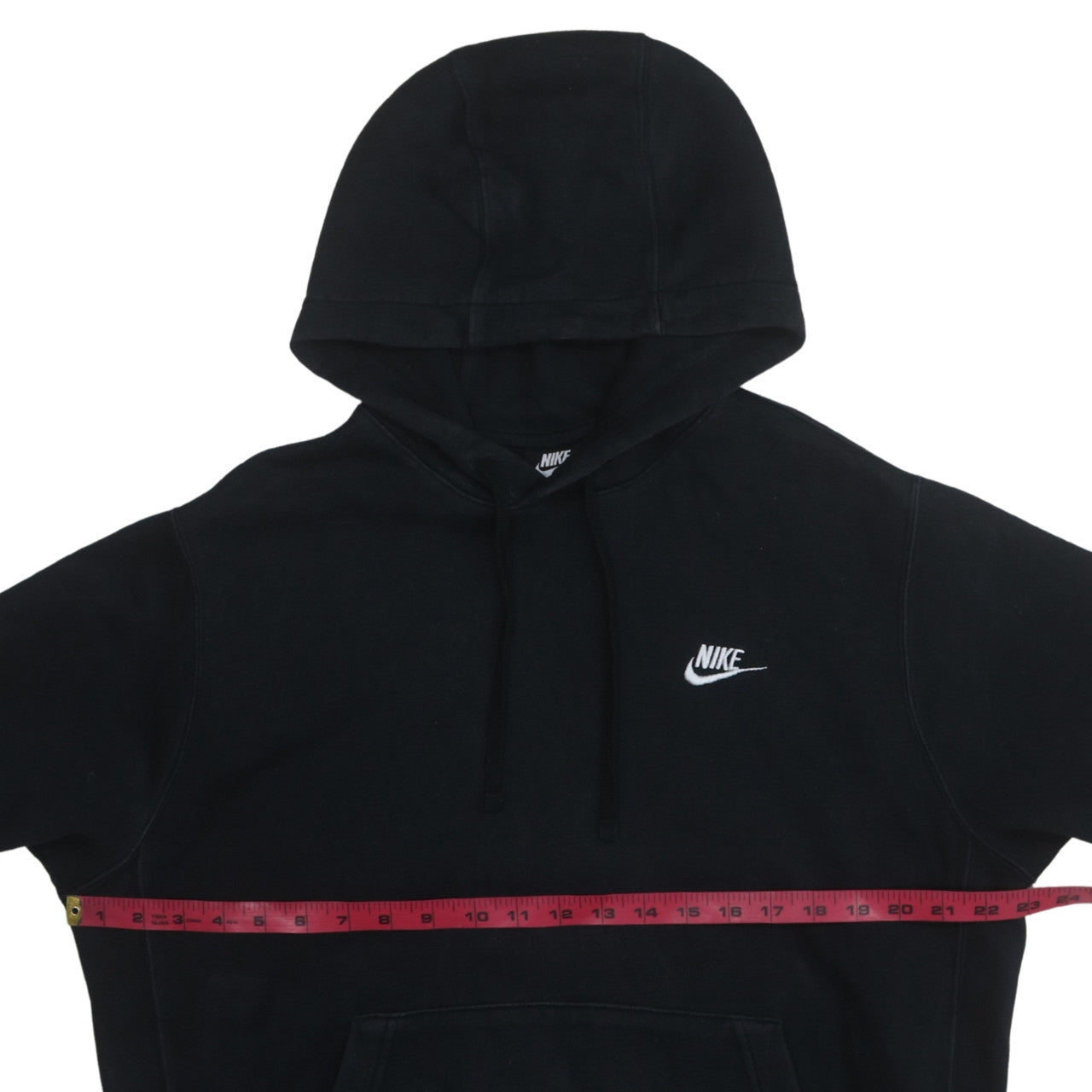 Nike Men's Black Pullover Hoodie M Fleece Logo Sweatshirt