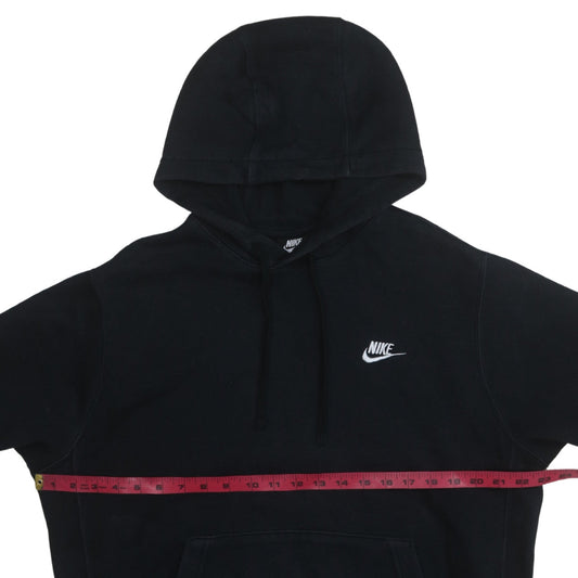 Nike Men's Black Pullover Hoodie M Fleece Logo Sweatshirt